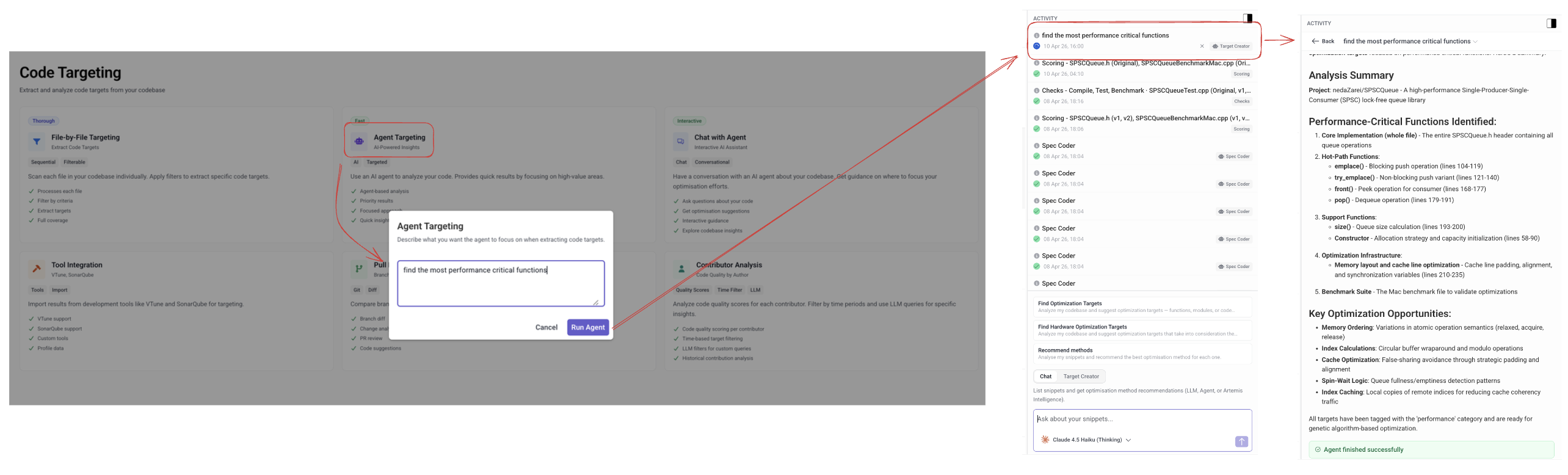 Agent Targeting — results and analysis