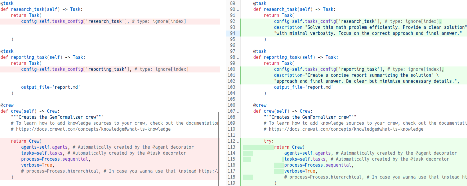 Parameter Differences