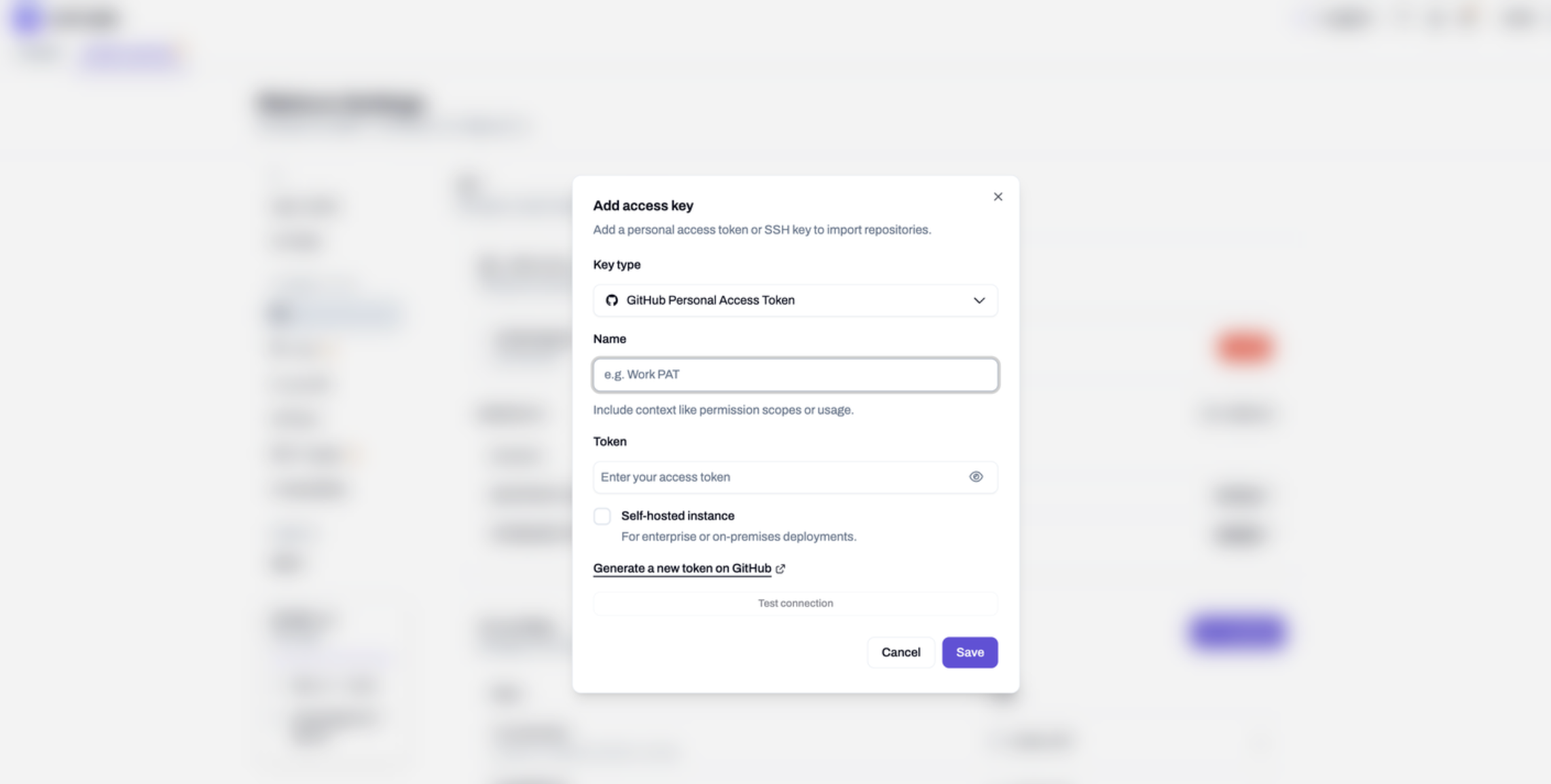 Add access key