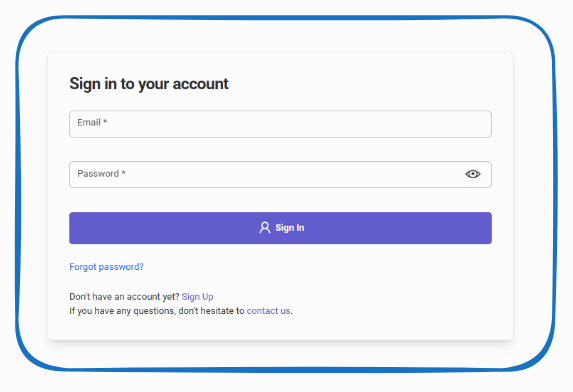 Login form