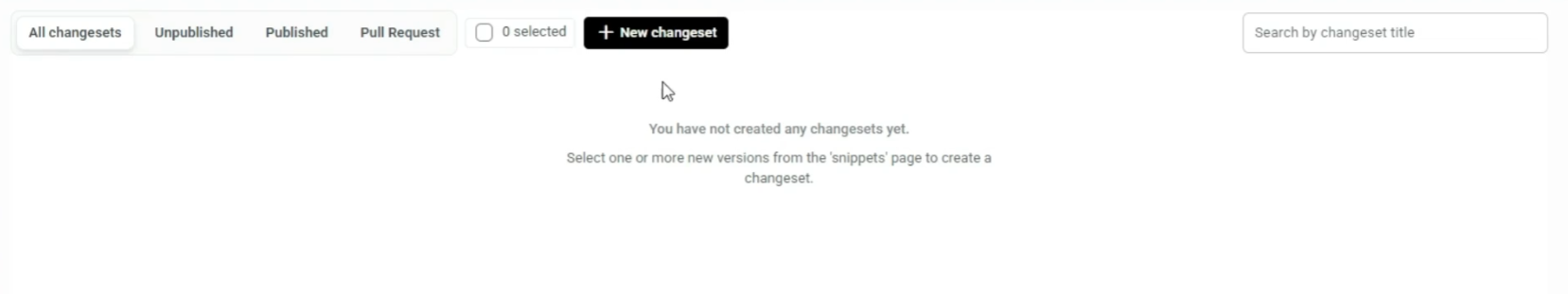 New Changeset Creation