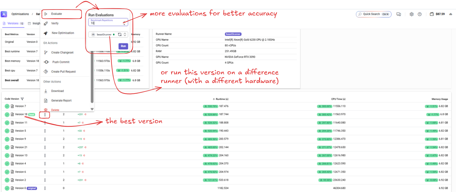 Run Evaluations