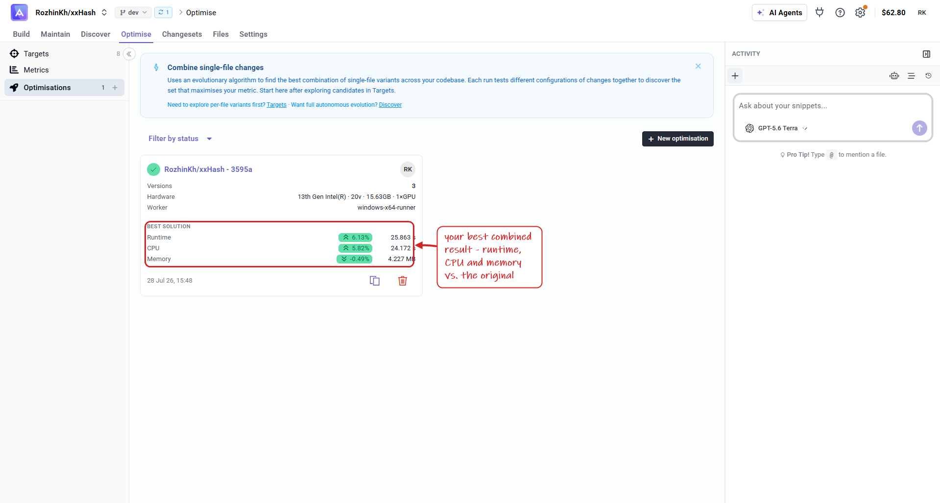 Best solution summary