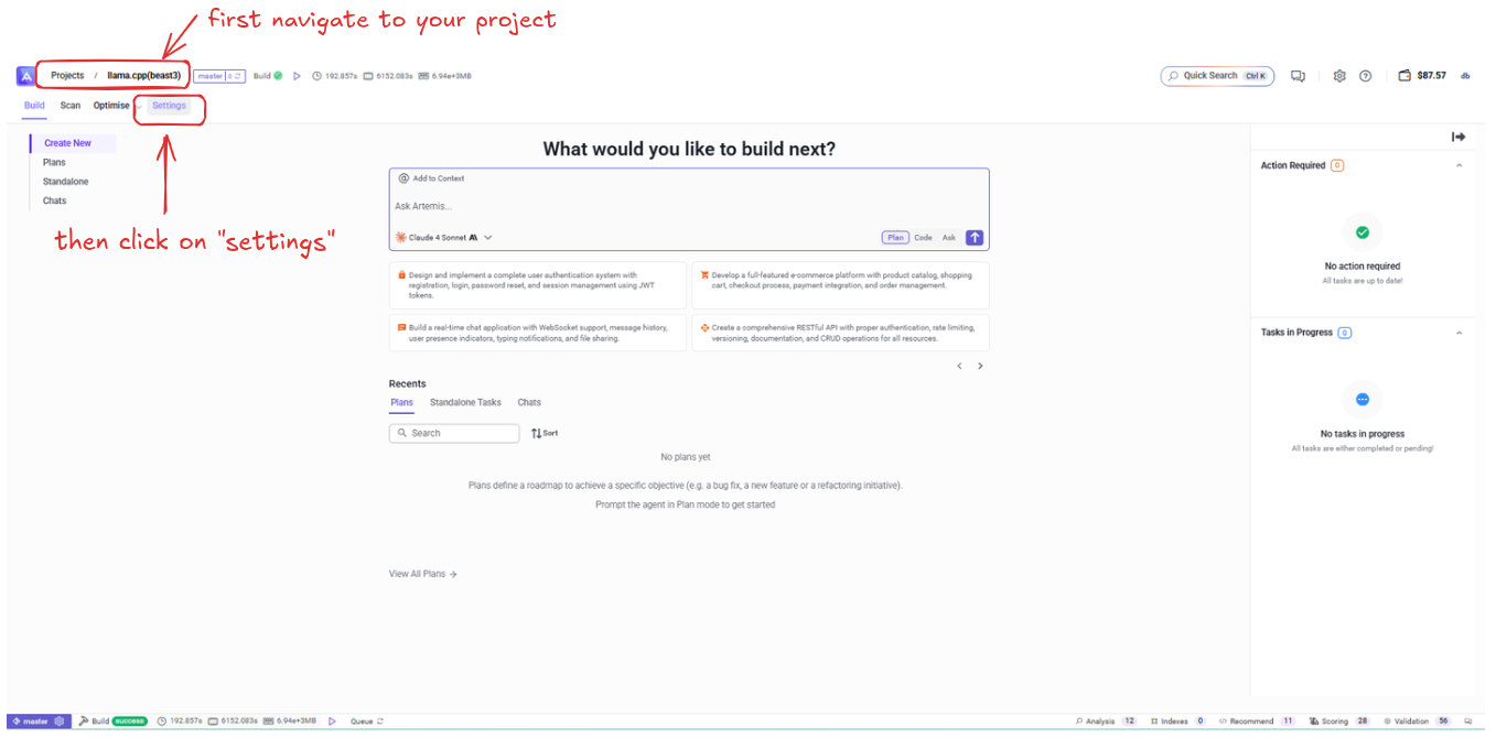 Project Settings Overview