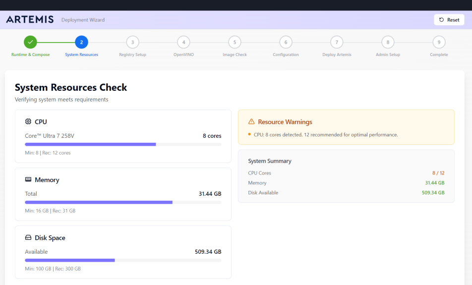 Step 2 - System Resources