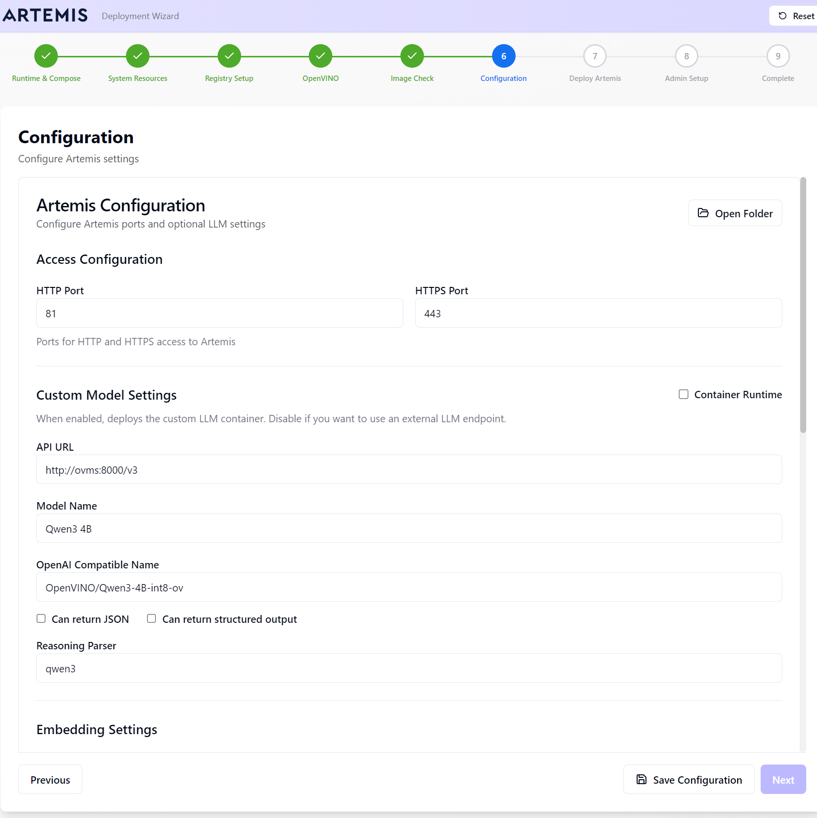 Step 6 - Configuration