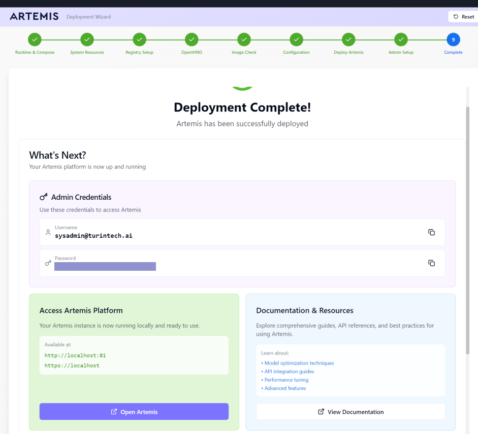 Step 9 - Installation Complete