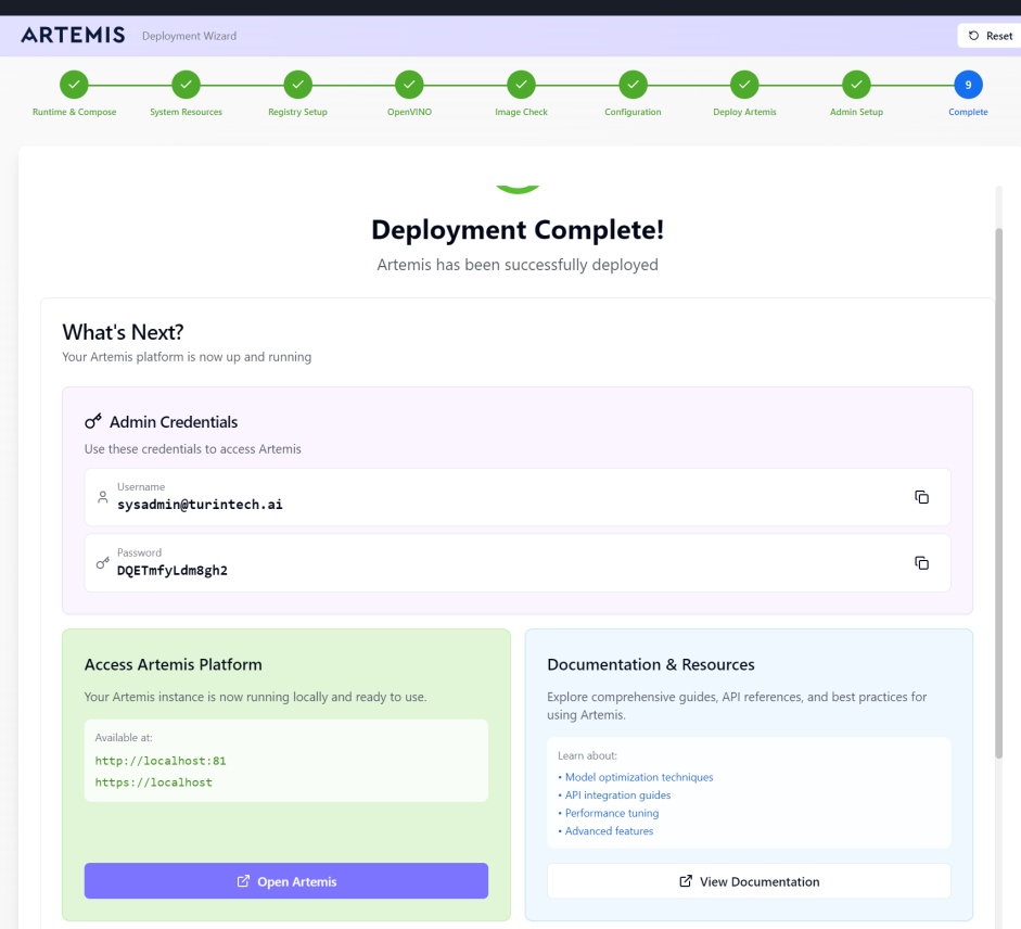 Step 9 - Installation Complete