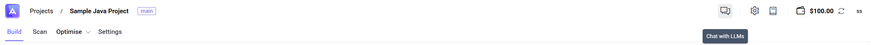 Open agentic chat interface