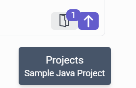 Project context icon for selecting projects